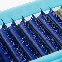 Tnl, цветные ресницы на ленте изгиб D (графит, темно-синий, 0.07, 9-13 мм, 12 линий)