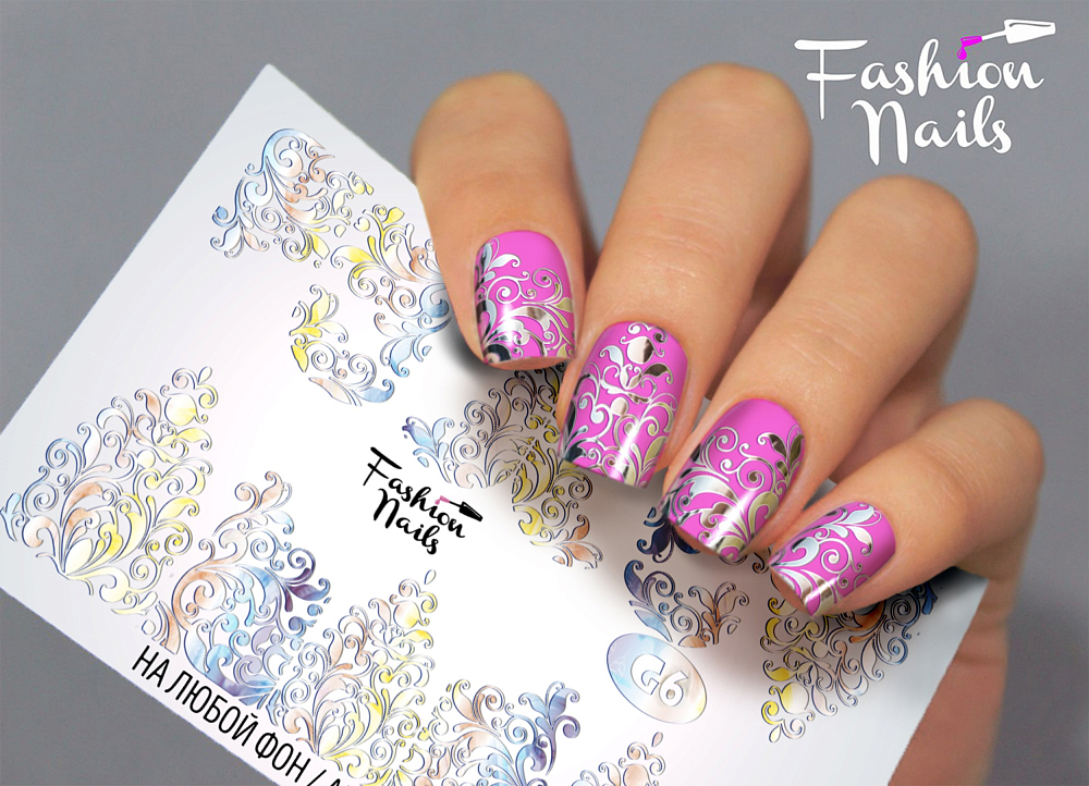 Fashion Nails, слайдер-дизайн "Galaxy" №06