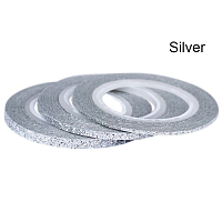 Матовая лента для дизайна (серебро, 2 мм)