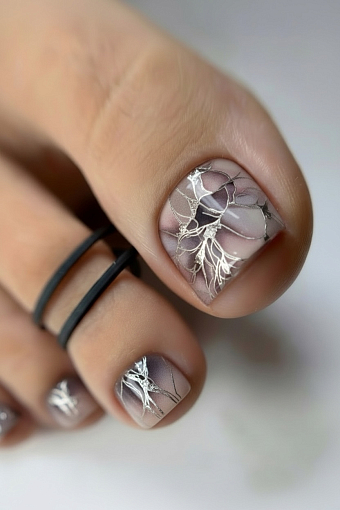 Anna Tkacheva, наклейки пленки для педикюра с фольгой VIP-077