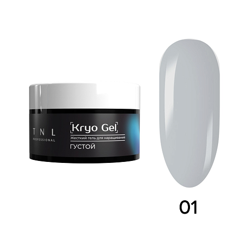 TNL, Kryo Gel - жесткий густой гель для наращивания №1 (грифельный фарфор), 18 мл