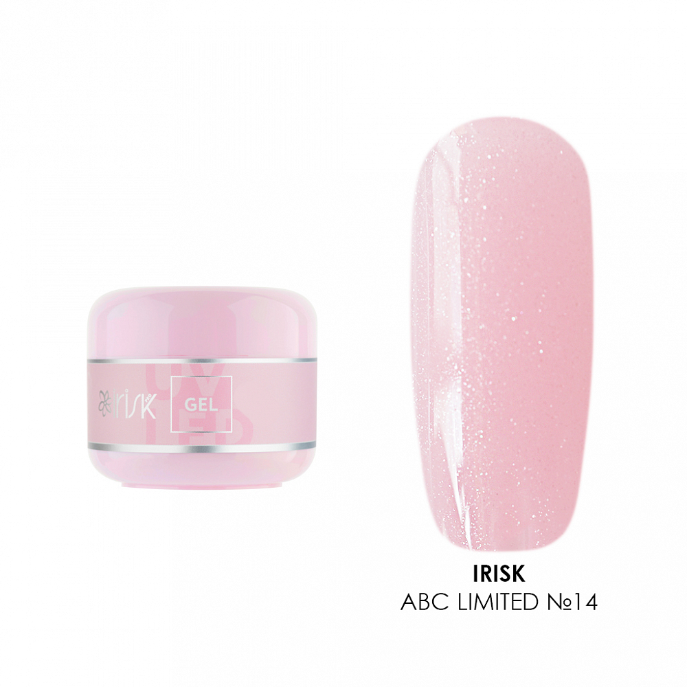 Irisk, ABC Limited collection - гель камуфлирующий №14 Soft Rose (Silver shimmer), 15 мл