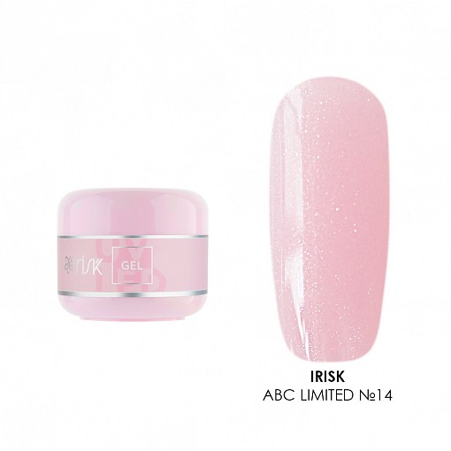 Irisk, ABC Limited collection - гель камуфлирующий №14 Soft Rose (Silver shimmer), 15 мл