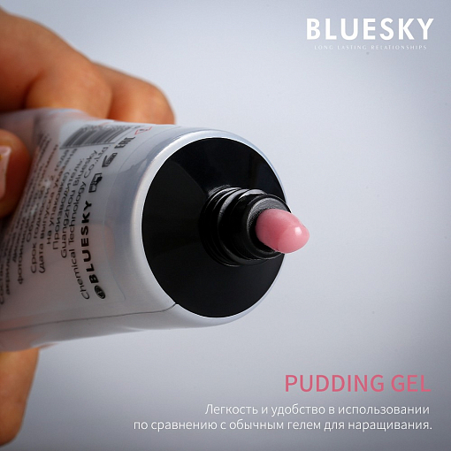Bluesky, Pudding polygel - полигель камуфлирующий Pink (розовый), 60 мл
