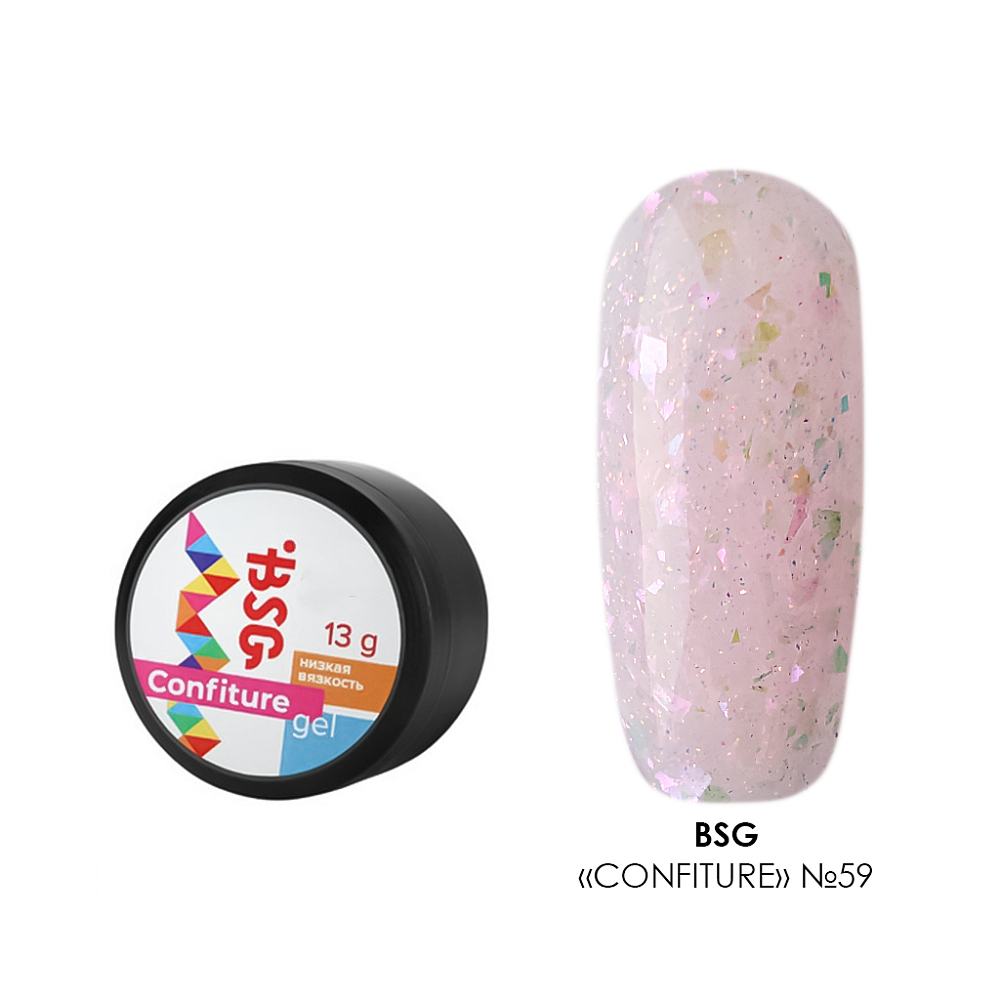 BSG, Confiture - жёсткий гель для наращивания №59 (низкая вязкость), 13 гр