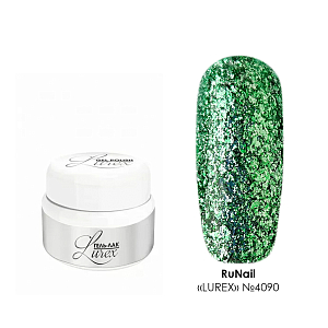 RuNail, Lurex - гель-лак с глиттерными блестками №4090, 5 гр