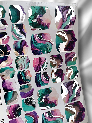 Anna Tkacheva, наклейки пленки для педикюра с фольгой VIP-081