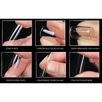 Микс набор №9 жёсткий топ для эластичных и жёстких гелевых систем, типсы гелевые матовые 96 шт