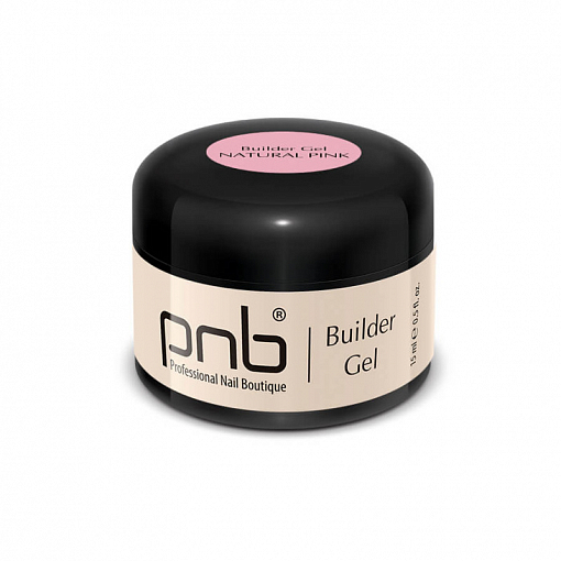 PNB, Builder Gel Natural Pink - моделирующий гель (натуральный розовый), 15 мл