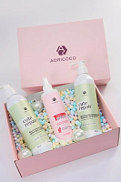 Набор в подарочном боксе Adricoco №4 (восстанавливающий шампунь, бальзам, спрей для волос)