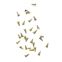 Artex, декор металлический полусферы треугольные граненные шлифованные (золото 1,5х3 мм)