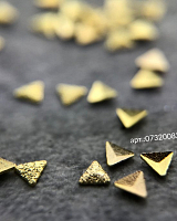 Artex, декор металлический полусферы треугольные граненные шлифованные (золото 2х2 мм)