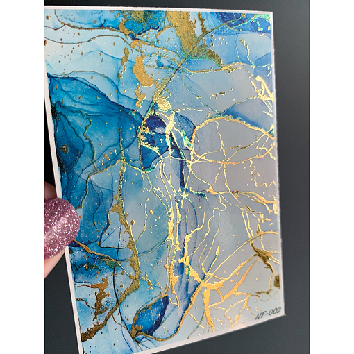 Anna Tkacheva, слайдер-дизайн фольгированная акварель (золото) Alcohol ink NF-002 Anna Tkacheva, слайдер-дизайн фольгированная акварель (золото) Alcohol ink NF-002