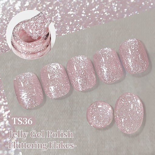 Born Pretty, Jelly Nude Gel - гель-лак желе с блестками №03, 10 мл