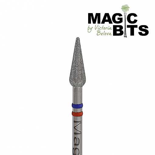 Magic Bits, алмазная фреза капля для педикюра (4.2 мм, средне-мягкая)