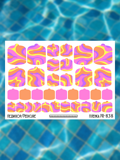 Anna Tkacheva, наклейки пленки для педикюра PR-838