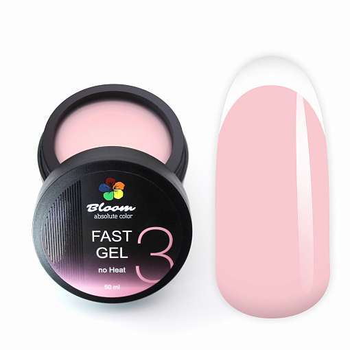 Bloom, Fast gel no heat - гель низкотемпературный №03 (светлый розовый), 50 мл