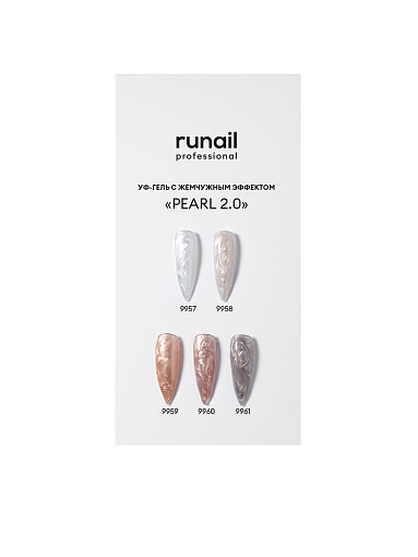 RuNail, BUILDER UV GEL PEARL 2.0 - моделирующий УФ-гель c жемчужным эффектом №9961, 15 гр