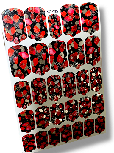 Anna Tkacheva, фольгированные наклейки пленки для дизайна ногтей SG-035
