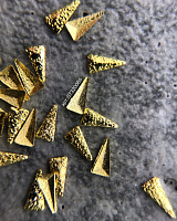 Artex, декор металлический полусферы треугольные граненные шлифованные (золото 1,5х3 мм)