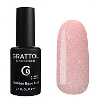 Grattol, Base Glitter - база-камуфляж с шиммером (№06), 9 мл