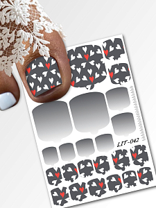 Anna Tkacheva, мини наклейки пленки для педикюра LIT-042