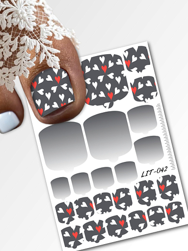 Anna Tkacheva, мини наклейки пленки для педикюра LIT-042 Anna Tkacheva, мини наклейки пленки для педикюра LIT-042