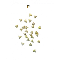 Artex, декор металлический полусферы треугольные граненные шлифованные (золото 2х2 мм)