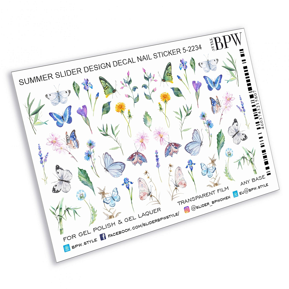 BPW.Style, слайдер-дизайн (Бабочки и цветы, sd5-2234)