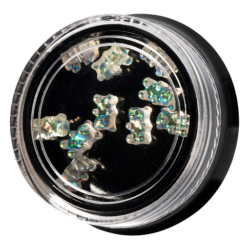 Декор голографические Мишки 001 (4*6,5 мм), 10 шт