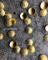 Artex, декор металлический полусферы круглые шлифованные (золото 2 мм)