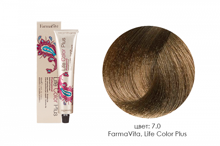 FarmaVita, Life Color Plus - крем-краска для волос (7.0 блондин)