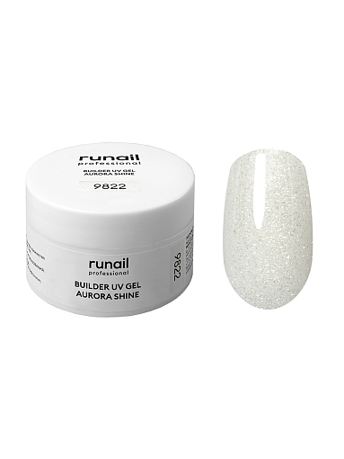 RuNail, набор №59 моделирующий УФ-гель c шиммером AURORA SHINE (3 оттенка по 15 гр)