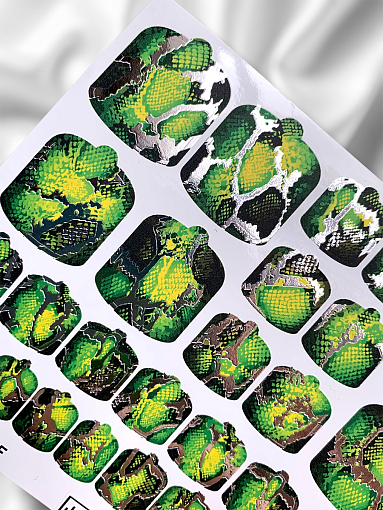 Anna Tkacheva, наклейки пленки для педикюра с фольгой VIP-088