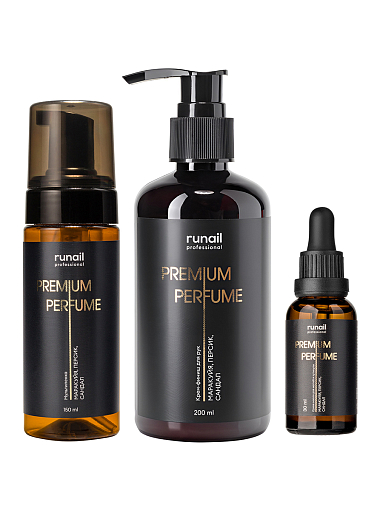 RuNail, набор №138 парфюмированная мульти-пенка, крем-финиш и сухое масло для ногтей и кутикулы