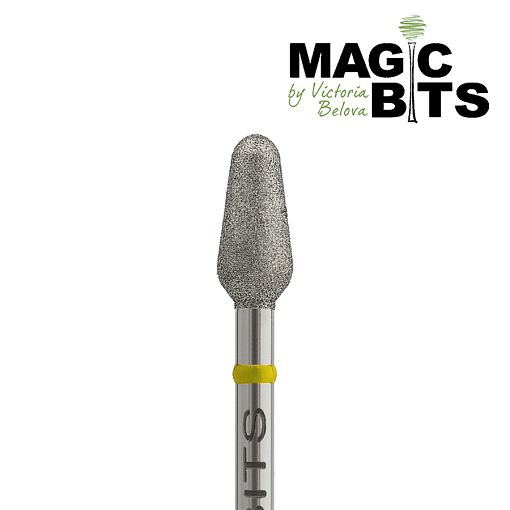 Magic Bits, набор алмазная фреза бутон (4.0 мм, экстра мягкая), 2 шт