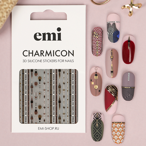 EMI, Charmicon 3D Silicone Stickers - 3D-наклейки для ногтей №224 (Lucky)