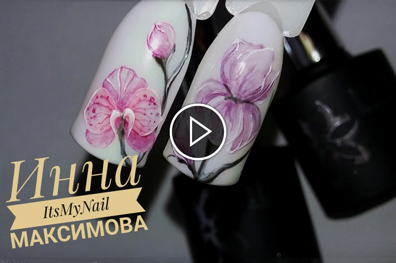 Видео дизайна ногтей гель-лаками Irisk: цветочные образы