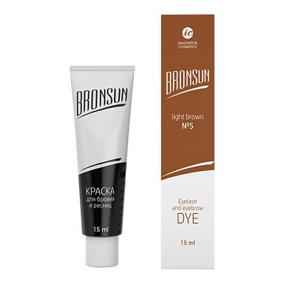 Innovator Cosmetics, BRONSUN - краска для ресниц и бровей (светло-коричневый №5), 15 мл