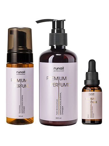 RuNail, набор №137 парфюмированная мульти-пенка, крем-финиш и сухое масло для ногтей и кутикулы