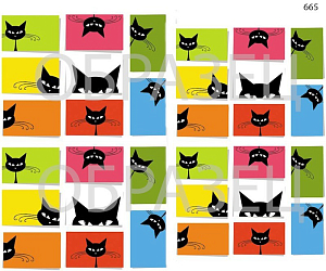 Слайдер-дизайн "Кошки в разноцветных окошках 665"