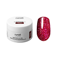 RuNail, BUILDER UV GEL REFLECTIVE DIAMOND 3.0 - моделирующий УФ-гель светоотражающий №9965, 15 гр