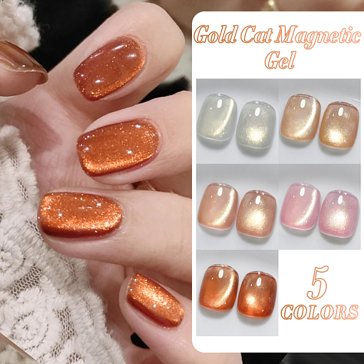 Born Pretty, Gold Cat Magnetic Gel - магнитный гель-лак "кошачий глаз" GC01, 10 мл