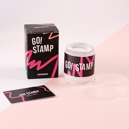 Go! Stamp, набор для стемпинга No Glitter: двойной штамп и мини-скрапер