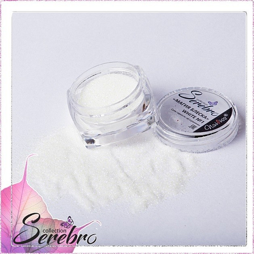 Serebro, дизайн для ногтей "Магия блеска" WHITE №01