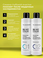 TNL, Be Off Color - набор кислотной смывки для удаления краски с волос, 2 шт х 200 мл