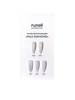 Runail, BUILDER UV GEL MILK DIAMOND - моделирующий УФ-гель светоотражающий №9869, 15 гр