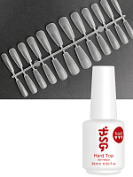 Микс набор №9 жёсткий топ для эластичных и жёстких гелевых систем, типсы гелевые матовые 96 шт