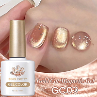 Born Pretty, Gold Cat Magnetic Gel - магнитный гель-лак "кошачий глаз" GC03, 10 мл