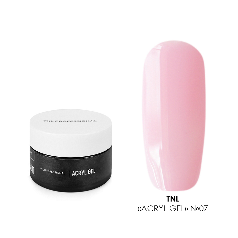TNL, Acryl Gel - полигель №07 (камуфлирующий ярко-розовый), 30 мл